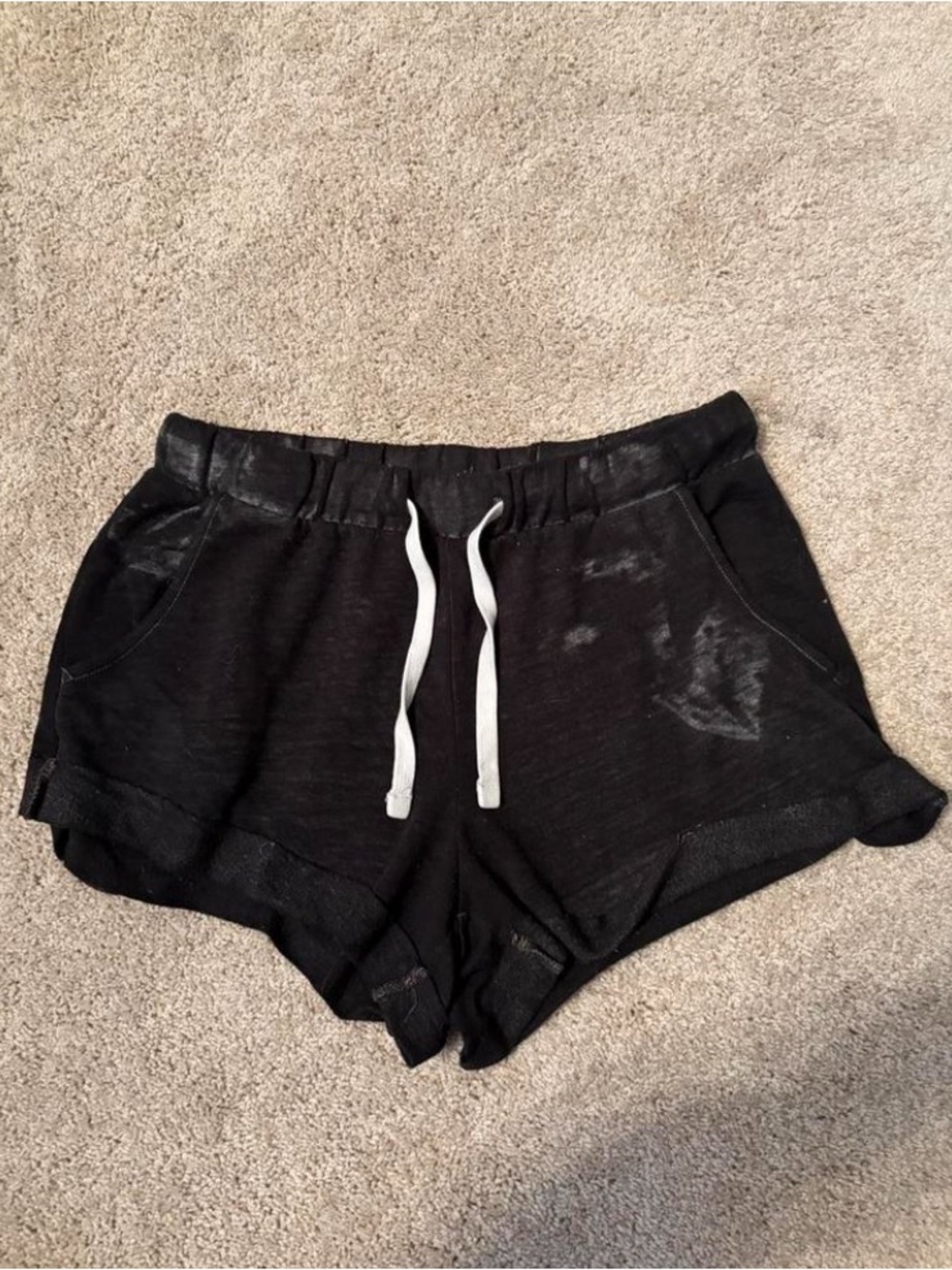Black Women's Casual Drawstring Shorts